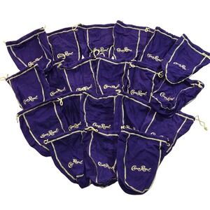 Lot 20 Crown Royal Purple Whiskey Bag Empty Drawstring Bags 9"‎ x 12.5"